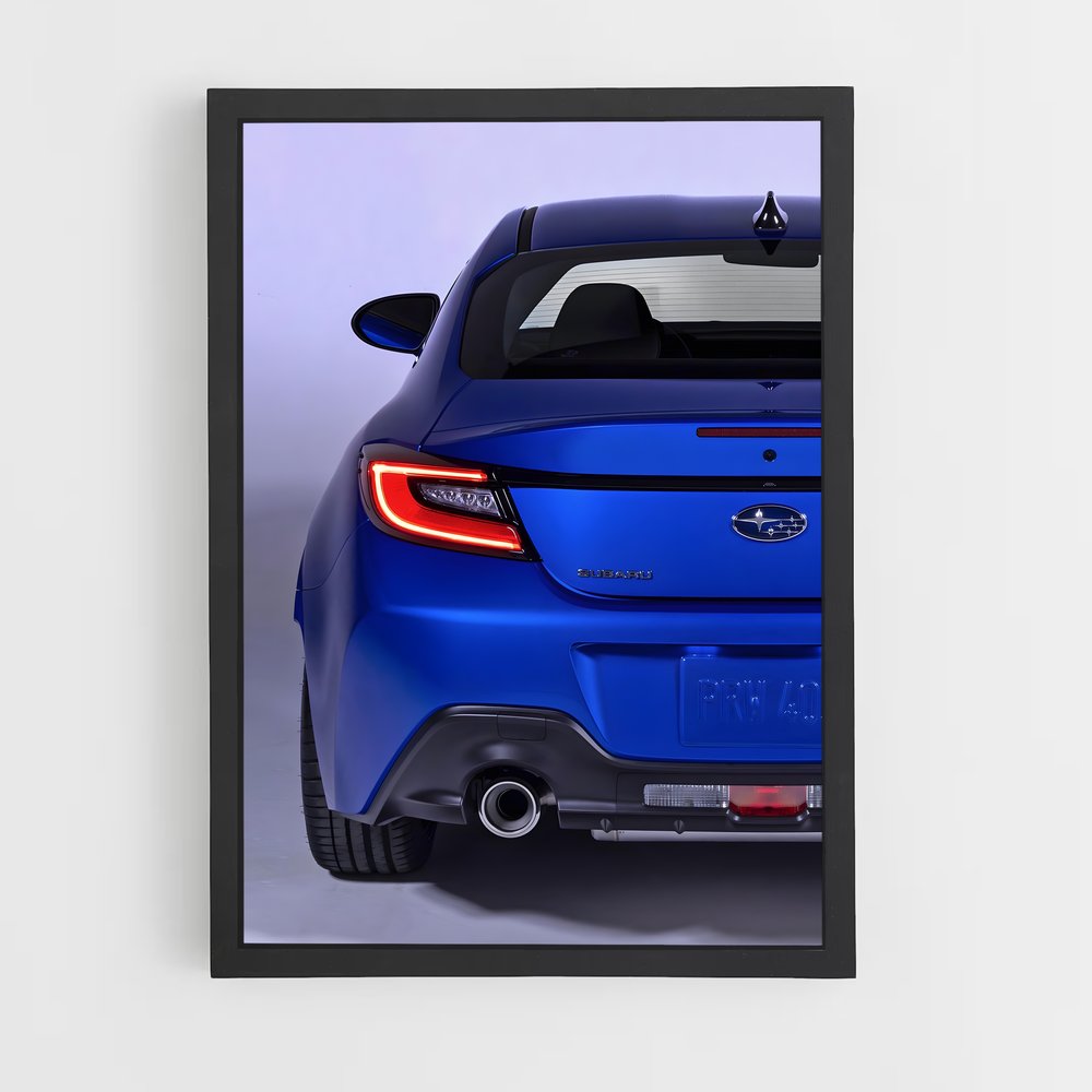 Poster Route en Bleu – affiche Subaru (vue 2)